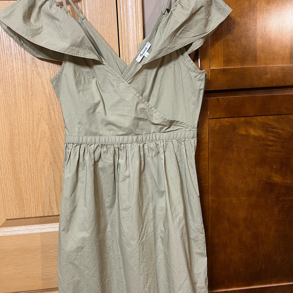 Madewell One Shoulder Tan Dress